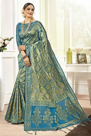 Flaunt Your Rich And Elegant Taste In This Designer Silk Based Saree In Blue Color. This Saree And Blouse Are Fabricated On Banarasi Art Silk Beautified With Weave All Over. This Saree Is Light Weight And Easy To Carry All Day Long
