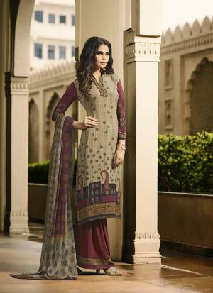 Simple And Elegant Looking Straight Suit with Utmost Comfort Is Here In Beige And Multi Color. This Suit Is Crepe Based Beautified With Digital Print Paired With Georgette Fabricated Dupatta. Buy Now.