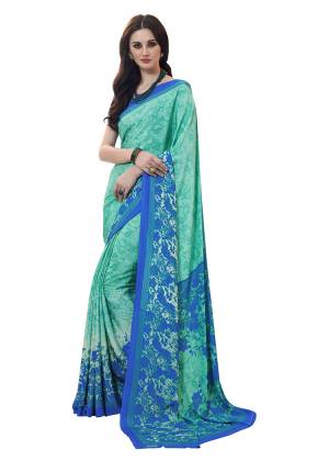 For Your Casuals Or Semi-Casuals, Grab This Light Weight Printed Saree Fabricated On Crepe. Its Fabric IS Soft Towards Skin And Ensures Superb Comfort All Day Long