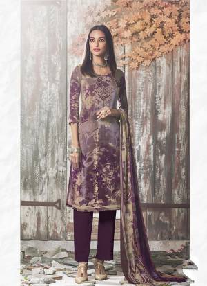 Beat The Heat This Summer Wearing This Simple and Elegant looking Printed Straight Suit In Purple Color. This Dress Material Is Fabricated On Crepe Paired With Georgette Fabricated Dupatta. Buy This Pretty Digital Printed Suit Now.