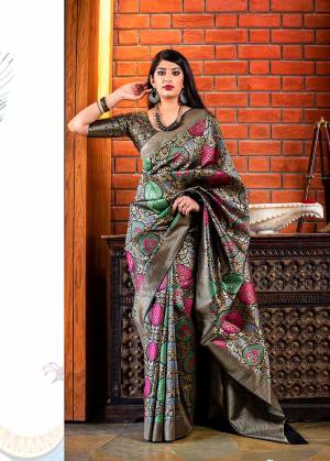 Celebrate This Festive Season With Beauty And Comfort In This Elegant Looking Designer Silk Based Saree In Black & Multi Color. This Saree And Blouse Are Fabricated On Banarasi Art Silk Beautified With Small Butti Weave All Over. Buy Now.?