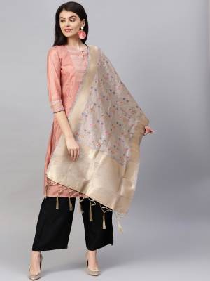 Enhance Your Look of gown and lehenga choli With Latest Trends Of?Banarasi Dupatta Beautified With Attractive Weave All Over. You Can Pair This Up With Any Kind Of Ethnic Attire And In Same Or Contrasting Color