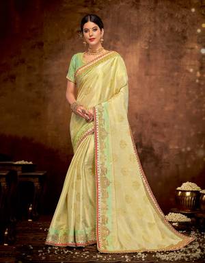 This timeless silk weaved saree with a subtle sheen and magnificent motifs is a potential heirloom. Pair with your mother's or grandmother's jewels to look like a queen. 