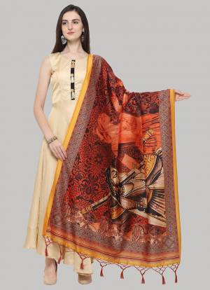 Grab This Classy Tassel Dupatta made from Assam silk has Beautified With decorative work like Digital Printed ,which makes it a smart pick for all occasions. You can wear this Dupatta in different styles Pairing Up With Different Kind Of Attires.