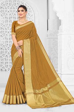 Simple And Elegant Looking Saree Is Here For Your Semi-Casuals Or Festive Wear. This Pretty Saree Is Fabricated On Orgenza Silk Paired With Art Silk Fabricated Blouse. It Is Light In Weight And Easy To Carry All Day Long. 