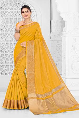 Simple And Elegant Looking Saree Is Here For Your Semi-Casuals Or Festive Wear. This Pretty Saree Is Fabricated On Orgenza Silk Paired With Art Silk Fabricated Blouse. It Is Light In Weight And Easy To Carry All Day Long. 