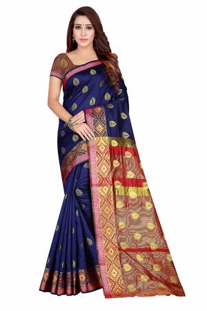 Celebrate This Festive Season With Beauty And Comfort Wearing This Designer Silk Based Saree. This Saree And Blouse Are Fabricated on Banarasi Art Silk Beautified With Weave. Its Rich Fabric Is Durable , Light Weight And Easy To Carry All Day Long. 