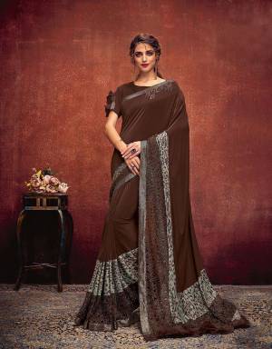 Animal print is a clear winner on runways this season. Drape this bold and stylish saree and look invigorating. 