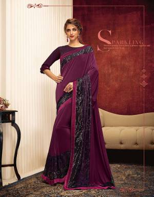 There is nothing better than a glittery touch to add that sass to your regular look. Drape this glamourous saree in your own stylish way and look chic. 
