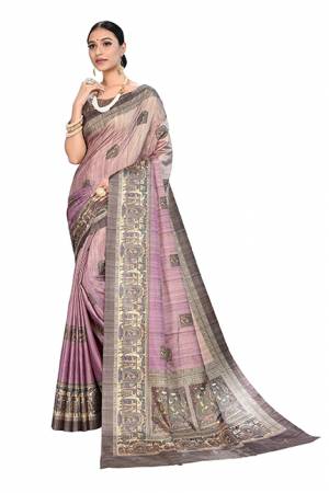For A Royal look, Grab This Designer Digital Printed Saree In Pink Color Paired With Multi Colored Blouse. This Saree And Blouse Are Fabricated On Dola Art Silk Which Gives A Rich Look To Your Personality. 