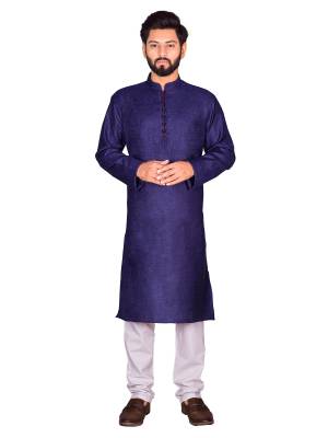 Grab This Amazing Pair Of Kurta And Chudidar For Men Fabricated On Khadi And Cotton Respectively. This Kurta Is Suitable For Festive Wear Or Any Wedding Functions. It Is Light In Weight and Can Be Paired With Any Kind Of Bottom Like Chudidar, Pyjama Or Even Denims. Its Fabric Is Soft Towards Skin And Avialable In All Sizes. Buy Now.