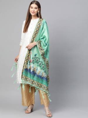 Grab This Classy Tassel Dupatta made from Jacquard Silk has decorative work like Digital Printed ,which makes it a smart pick for all occasions. You can wear this Dupatta in different styles Pairing Up With Different Kind Of Attires