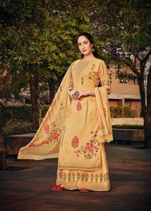Grab This Pretty Designer Straight Suit In All Over Yellow Color. Its Pretty Top, Bottom And Dupatta Are Fabricated On Georgette Beautified With Prints And Stone Work. It Is Light In Weight And Easy To Carry All Day Long. 