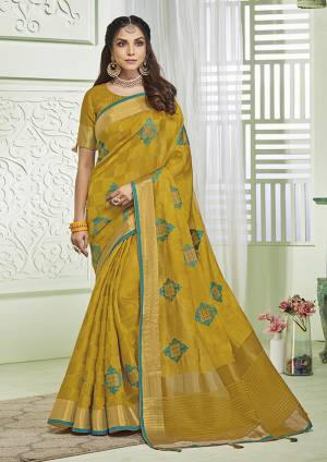 Grab This Pretty Saree For Your Semi-Casuals Or Festive Wear In Pear Green Color .This  Saree And Blouse Are Silk Based Which Gives A Rich look To Your Personality. 