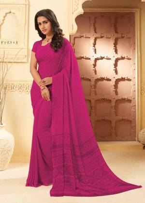 Add This Lovely Saree To Your Wardrobe Fabricated On Georgette. It Is Beautified With Prints All Over Gives A Pretty Simple and Elegant Look To Your Personality. 