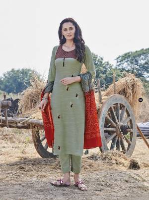 Here Is A Pretty Reeadymade Straight Suit In Pastel Green Color. This Readymade Suit Is Available In All Regular Sizes And Also It Is Light In Weight And Easy To Carry All Day Long. 