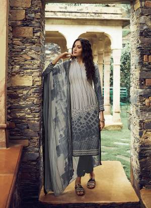 Simple and Elegant Looking Pretty Straight Suit Is Here In Grey Color. This Dress Material Is Crepe Based Paired With Georgette Fabricated Dupatta. Buy Now.