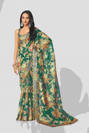 Look Pretty Wearing This Lovely Designer Saree