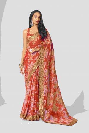 Look Pretty Wearing This Lovely Designer Saree