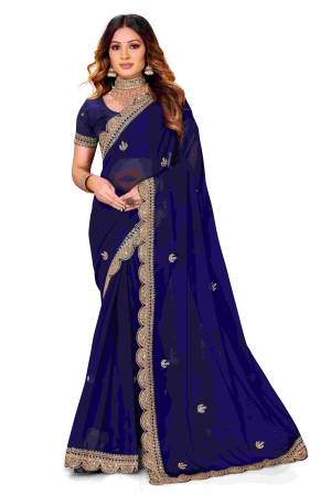 Look Pretty Wearing This Lovely Designer Saree