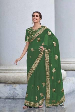 Look Pretty Wearing This Lovely Designer Saree