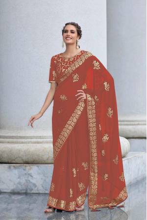 Look Pretty Wearing This Lovely Designer Saree