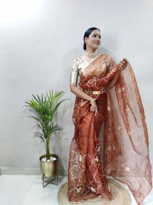 Look Pretty Wearing This Lovely Designer Ready To Wear Saree