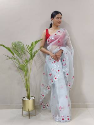 Look Pretty Wearing This Lovely Designer Saree