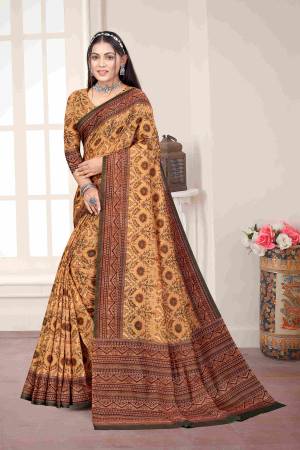 Look Pretty Wearing This Lovely Designer Saree