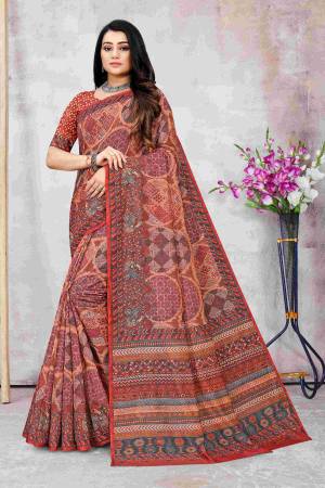 Look Pretty Wearing This Lovely Designer Saree