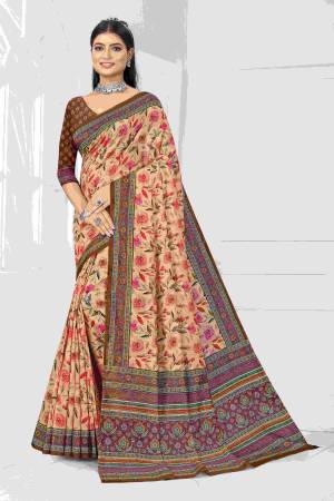 Look Pretty Wearing This Lovely Designer Saree