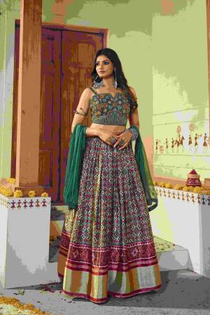New And Unique Shade Semistiched  Lehangas Choli  Is Here