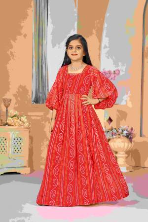 Look Pretty Wearing This Lovely Designer Readymade Kids  Gown Here