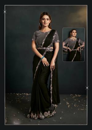 Look Pretty Wearing This Lovely Designer  Ready To wear Saree