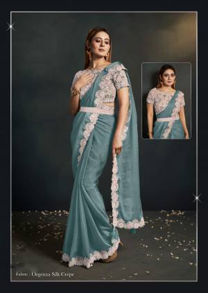 Look Pretty Wearing This Lovely Designer  Ready To wear Saree