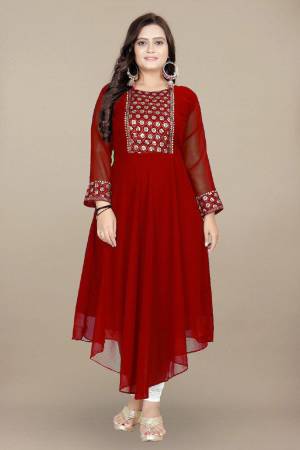 Shine Bright In This Beautiful Designer Readymade  kurti 