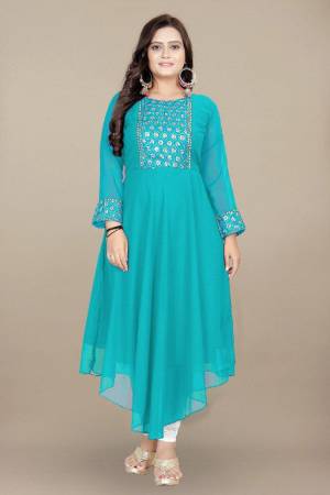 Shine Bright In This Beautiful Designer Readymade  kurti 