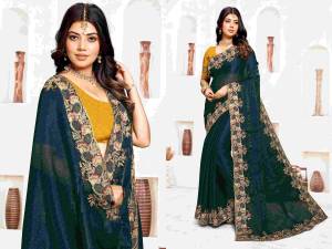 Look Pretty Wearing This Lovely Designer  Saree