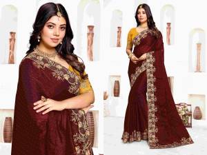 Look Pretty Wearing This Lovely Designer  Saree