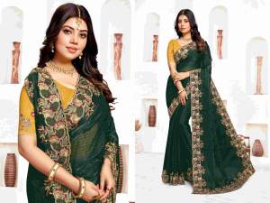 Look Pretty Wearing This Lovely Designer  Saree