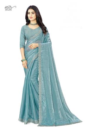 Look Pretty Wearing This Lovely Designer  Saree