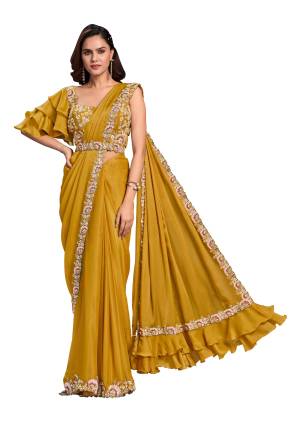 Look Pretty Wearing This Lovely Designer  Saree