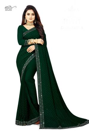 Look Pretty Wearing This Lovely Designer  Saree