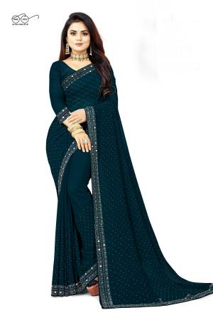 Look Pretty Wearing This Lovely Designer  Saree