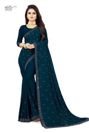 Look Pretty Wearing This Lovely Designer  Saree