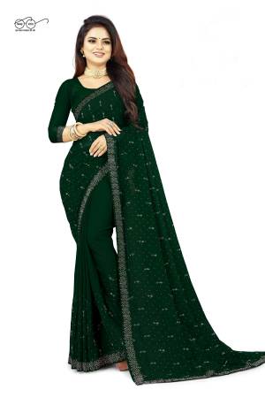 Look Pretty Wearing This Lovely Designer  Saree