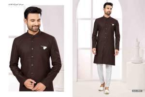 Shine Bright In This Designer Readymade Mens Wear Kurta Here