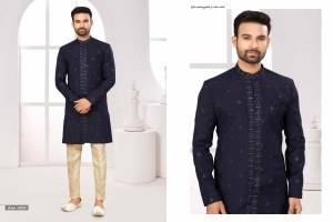 Shine Bright In This Designer Readymade Mens Wear Kurta Here