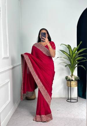 Look Pretty Wearing This Lovely Designer  Saree