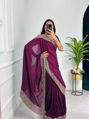 Look Pretty Wearing This Lovely Designer  Saree